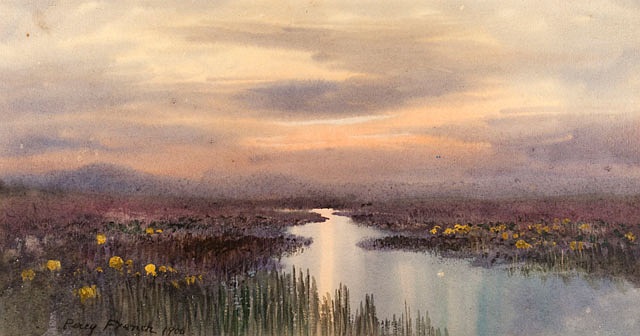 percy french painting of river thru' bogland